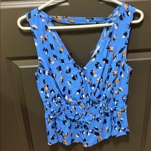 Blue Brush Strokes Crop-ish Tank 💙